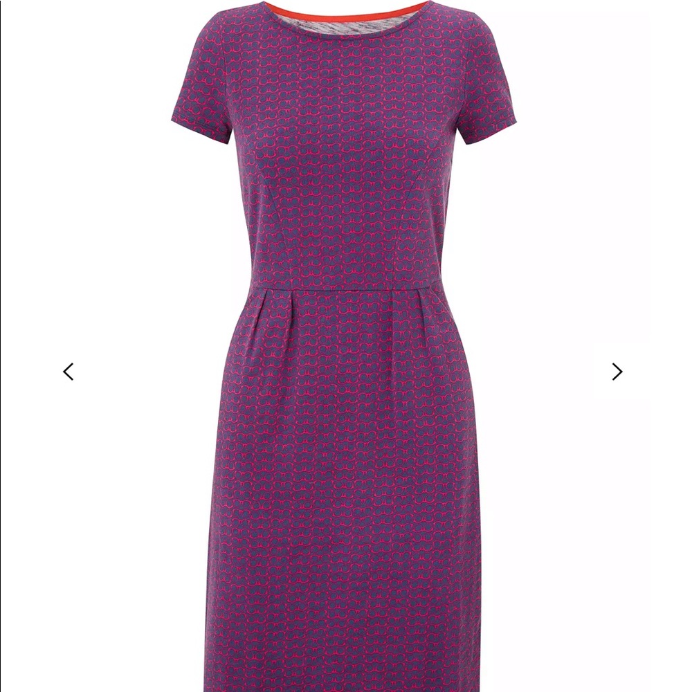 BODEN Spectacle Print Jersey Dress - Size UK 10 - Picture 6 of 7